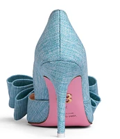 BEAUTIISOLES Oxsana Italian Linen Bow Pumps