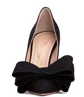 BEAUTIISOLES Oxsana Italian Linen Bow Pumps