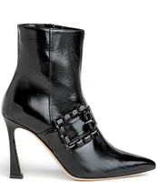 Beautiisoles Tammi Patent Leather Buckle Booties