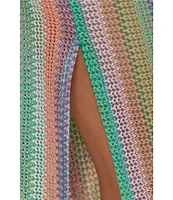 Becca By Rebecca Virtue Jacquard Crochet Knit Drawstring Waist Wide Leg Pull-On Swim Cover-Up Pants