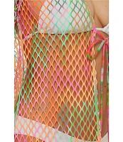 Becca By Rebecca Virtue Mirage Fishnet Flare Sleeve Tunic Swim Cover-Up