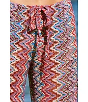 Becca By Rebecca Virtue Sundown Multi Color Split Leg Swim Cover-Up Pants