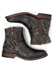 Bed Stu Becca Leather Buckle Detail Booties