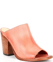 Bed Stu Clavel Leather Open Toe Mules