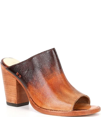 Bed Stu Clavel Ombre Leather Open Toe Mules