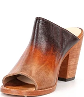 Bed Stu Clavel Ombre Leather Open Toe Mules