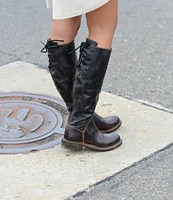 Bed Stu Manchester Tall Leather Block Heel Riding Boots