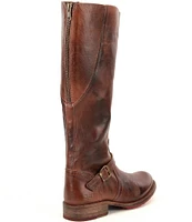 Bed Stu Glaye Leather Buckled Tall Riding Boots