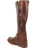 Bed Stu Glaye Leather Buckled Tall Riding Boots