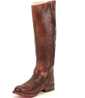 Bed Stu Glaye Leather Buckled Tall Riding Boots