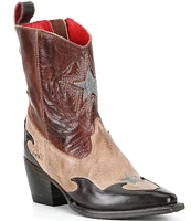 Bed Stu Hyperspeed Leather Star Western Booties