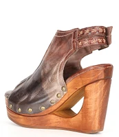 Bed Stu Imelda Leather Ombre Platform Cut-Out Wedges