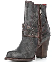 Bed Stu Marjorie Harness Distressed Leather Booties