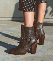 Bed Stu Marjorie Harness Distressed Leather Booties