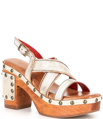 Bed Stu Mediation Leather Butterfly Detail Banded Sandals