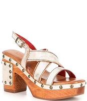 Bed Stu Mediation Leather Butterfly Detail Banded Sandals