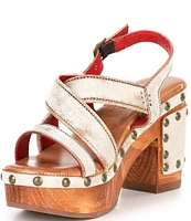 Bed Stu Mediation Leather Butterfly Detail Banded Sandals