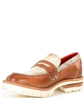 Bed Stu Reina III Leather Lugged Penny Loafers