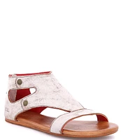 Bed Stu Soto Leather T-Strap Flat Sandals