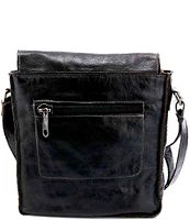 Bed Stu Venice Beach Buckle Black Rustic Leather Crossbody Bag