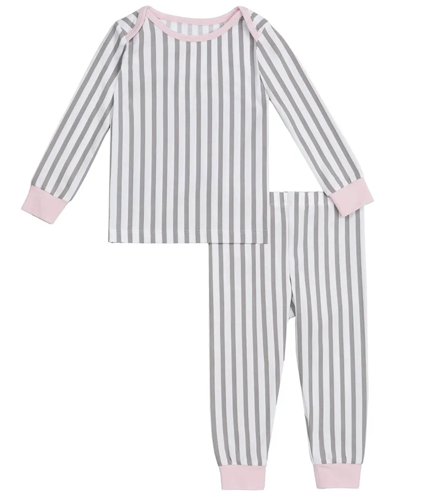 Bedhead Pajamas Baby Girls 3-18 Months Family Matching Vertical Stripe Long Sleeve Top & Fitted Pant 2-Piece Pajamas Set