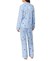 BedHead Pajamas Festival of Lights Long Sleeve Notch Collar Jersey Knit Pajama Set