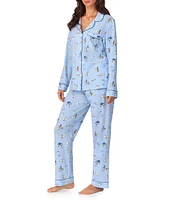 BedHead Pajamas Festival of Lights Long Sleeve Notch Collar Jersey Knit Pajama Set