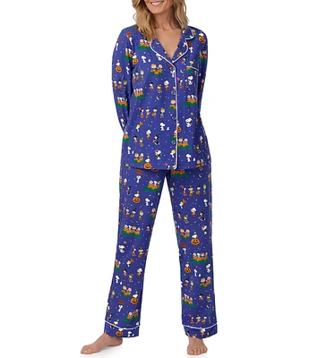 BedHead Pajamas Family Matching It's The Great Pumpkin Long Sleeve Notch Collar Knit Pajama Set