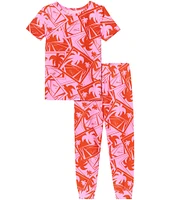 BedHead Pajamas Little/Big Girls 2T-12 Family Matching Pink Tennis Court Two-Piece Pajamas Set
