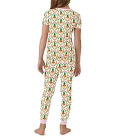 Bedhead Pajamas Little/Big Girls 2T-12 Pina Coolada Two-Piece Pajamas Set