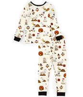 Bedhead Pajamas Little/Big Kids 2T-12 Long Sleeve Snoopy Gives Thanks 2-Piece Pajama Pants Set