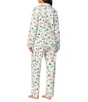 BedHead Pajamas Tis the Sea-Son Long Sleeve Notch Collar Jersey Knit Holiday Pajama Set