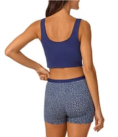 Bedhead Sleeveless Henley Knit Solid Cropped Tank Top