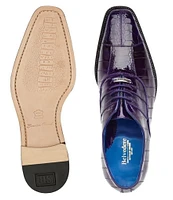 Belvedere Men's Mare Ostrich Cap-Toe Dress Oxfords