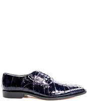 Belvedere Men's Mare Ostrich Cap-Toe Dress Oxfords