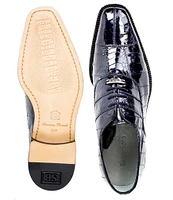 Belvedere Men's Mare Ostrich Cap-Toe Dress Oxfords