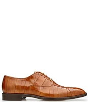 Belvedere Men's Mare Ostrich Cap-Toe Dress Oxfords