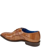 Belvedere Men's Mare Ostrich Cap-Toe Dress Oxfords