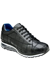 Belvedere Men's Magnus Ostrich Patchwork Lace Up Sneakers