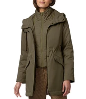 Bernardo Ladies Anorak Stand Collar Long Sleeve Detachable Bib Raincoat