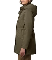 Bernardo Ladies Anorak Stand Collar Long Sleeve Detachable Bib Raincoat