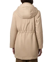 Bernardo Ladies Anorak Stand Collar Long Sleeve Detachable Bib Raincoat