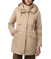 Bernardo Ladies Anorak Stand Collar Long Sleeve Detachable Bib Raincoat