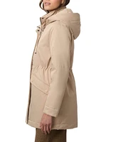 Bernardo Ladies Anorak Stand Collar Long Sleeve Detachable Bib Raincoat