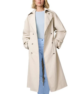 Bernardo Ladies Crinkle Timeless Belted Trench Raincoat