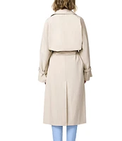 Bernardo Ladies Crinkle Timeless Belted Trench Raincoat