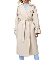 Bernardo Ladies Crinkle Timeless Belted Trench Raincoat