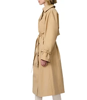 Bernardo Ladies Crinkle Timeless Belted Trench Raincoat