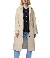 Bernardo Ladies Peach Waxed Convertible Single Breasted Classic Trench