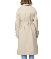 Bernardo Ladies Peach Waxed Convertible Single Breasted Classic Trench